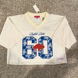 NWT Anthropologie Buffalo Bills Cropped Jersey Tee